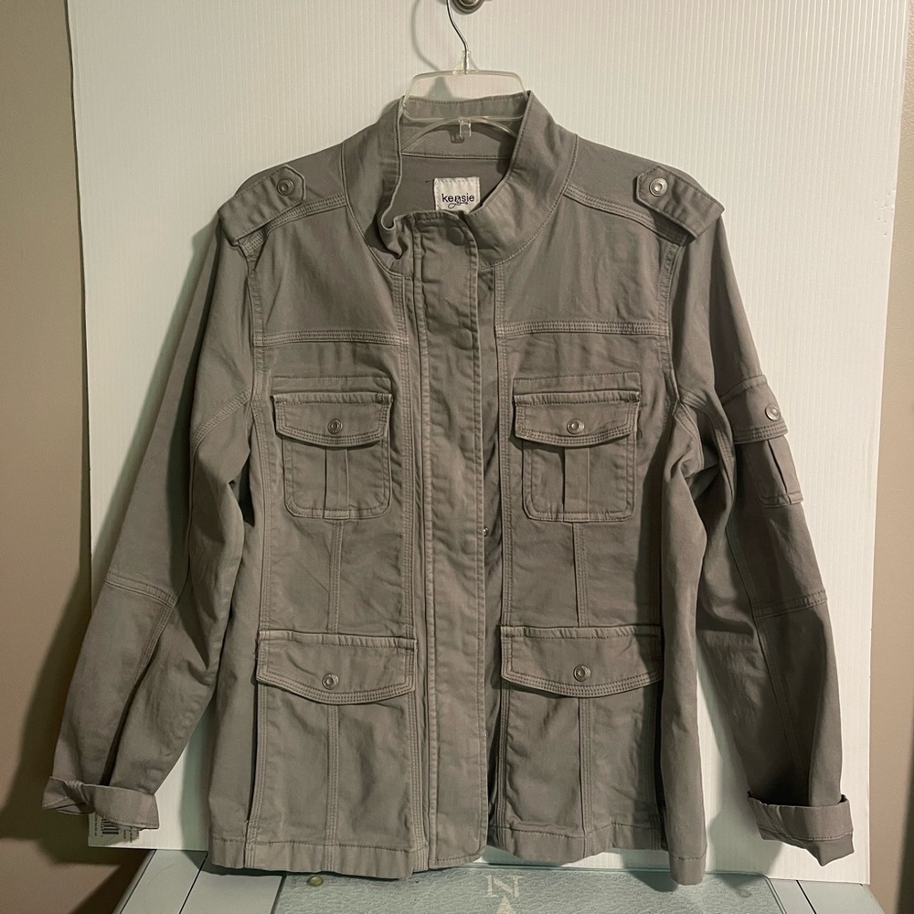Kensi Jeans Gray Utility Jacket Size X-Large